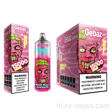 Gebaz tornado 15000 puffs vape sekali pakai